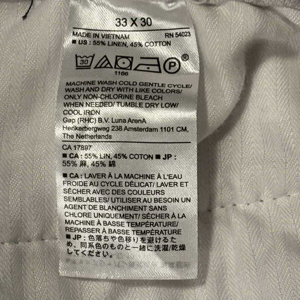 Banana Republic Mason Athletic Tapered Mens Pants 33x30 Linen/Cotton Drawstring